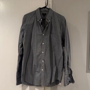 J. Crew Charcoal Casual Button-Down Shirt